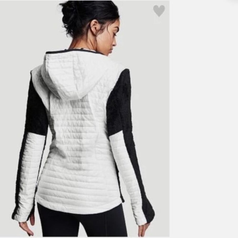 Victoria's Secret VSX Black and White Sport Jacket Hooded XS - Picture 2 of 14